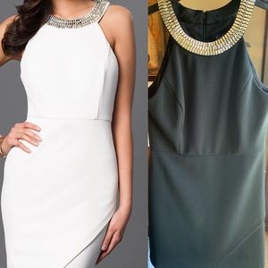 JESSICA SIMPSON ❤️SUPER CUTE❤️ Fit & Flare Gold Cleopatra Neckline Skater Dress